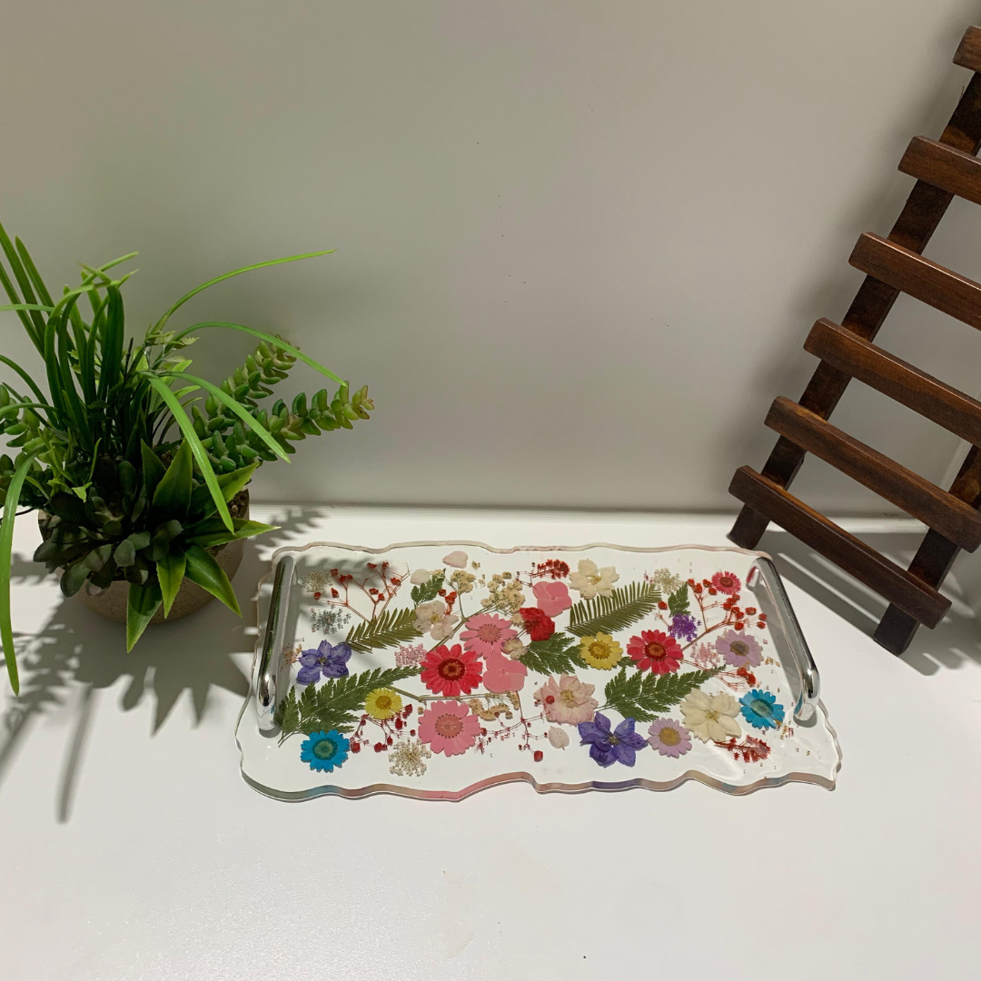Epoxy Dried Flower Tray