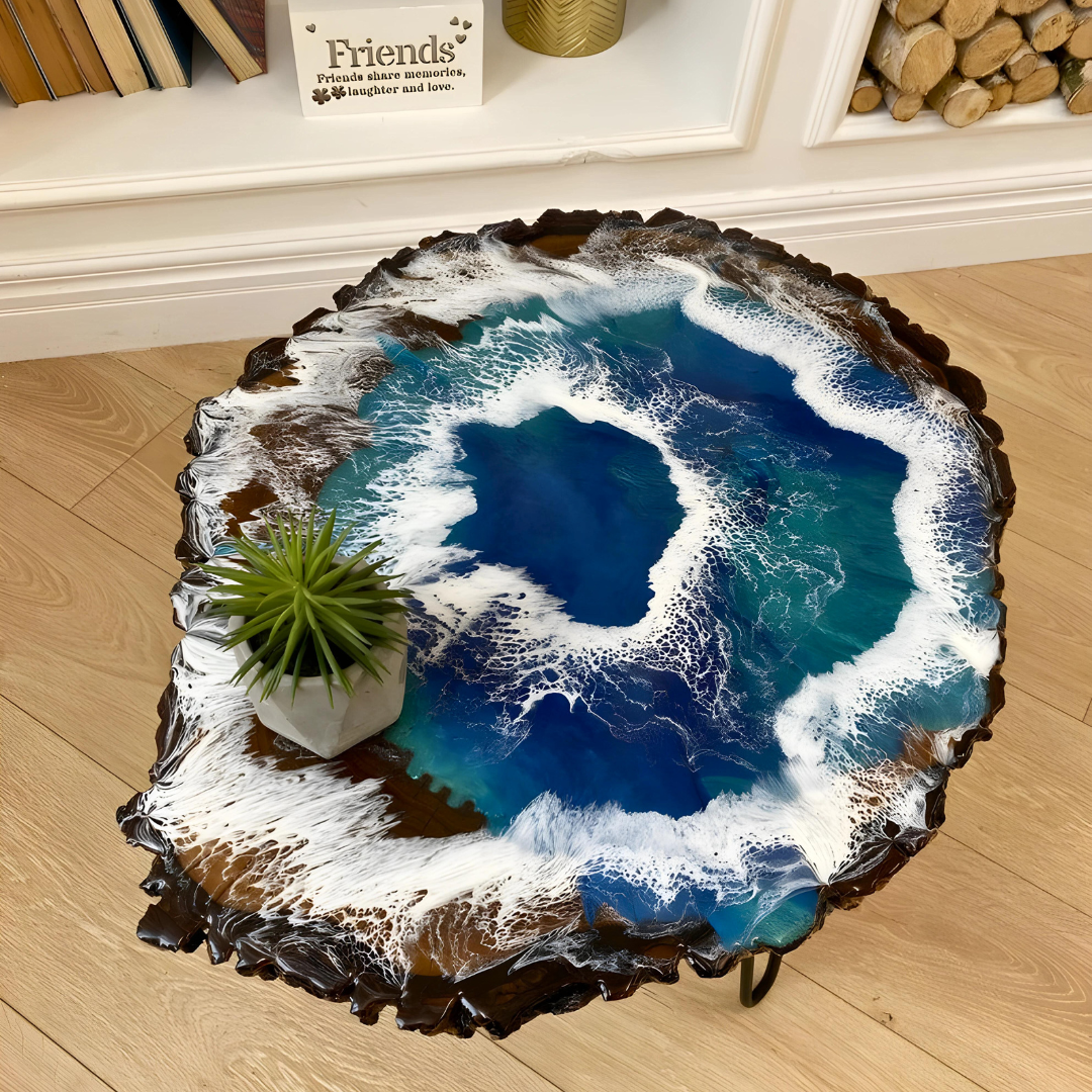 Mystic Blue Epoxy River Tables