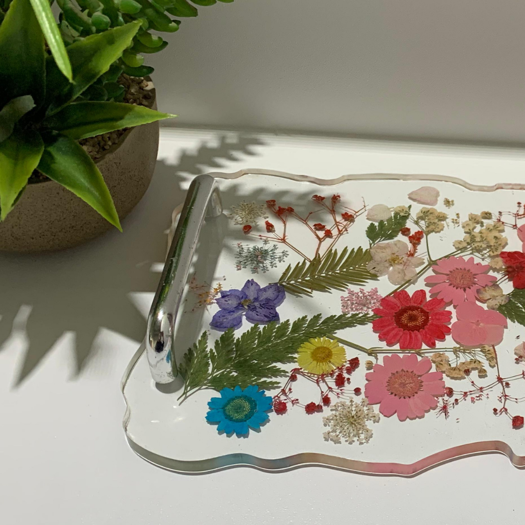 Epoxy Dried Flower Tray