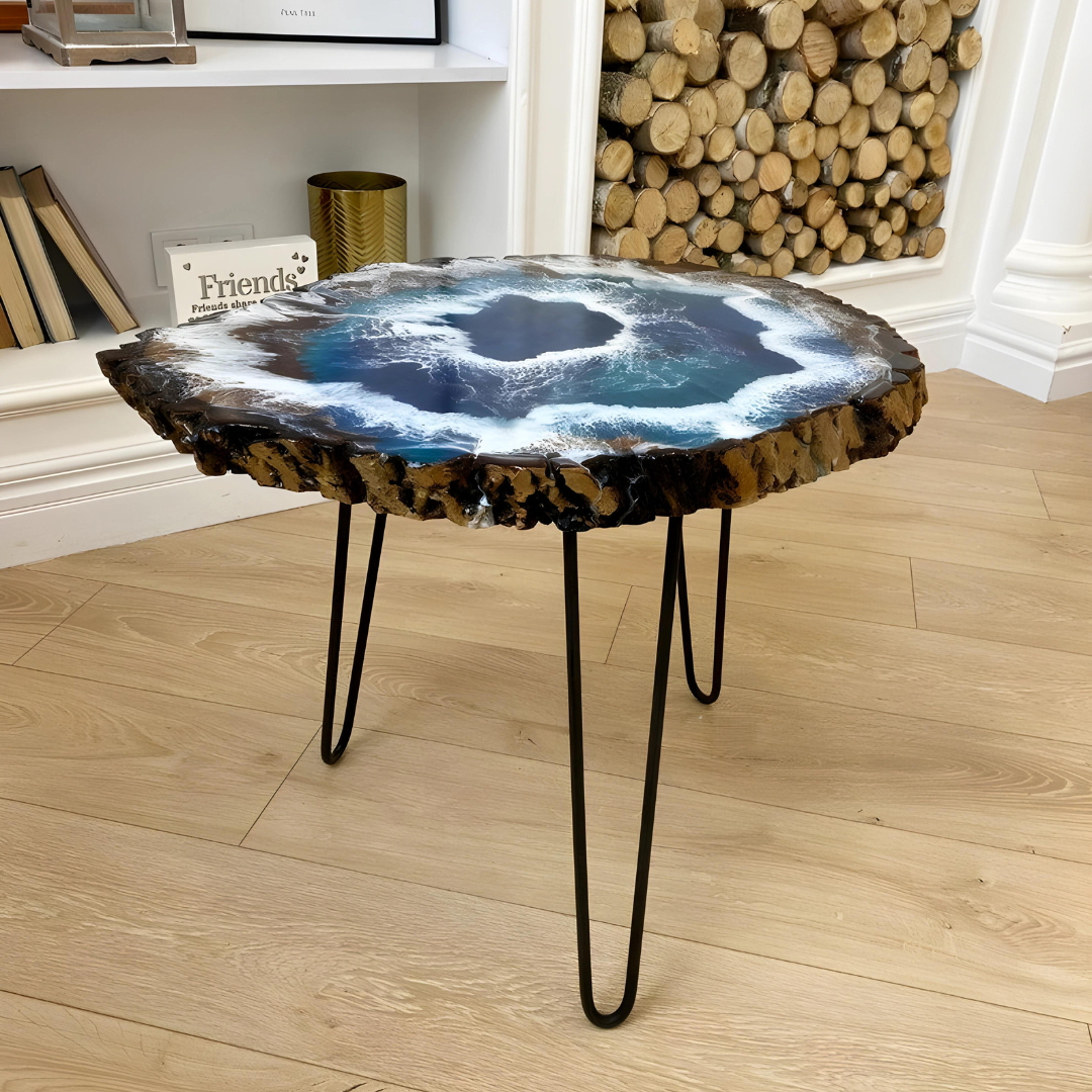 Mystic Blue Epoxy River Tables
