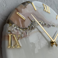 White Beige With Natural Stones Classic Clock thumbnail