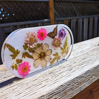 Multi Floral White Resin Jewelry Tray thumbnail