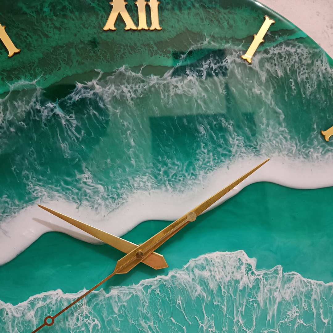 Shore line Epoxy Resin Clock