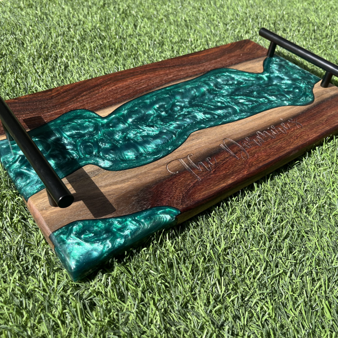 Live Edge Epoxy Charcuterie  Board