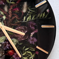 Floral Fusion Epoxy Resin Clocks thumbnail