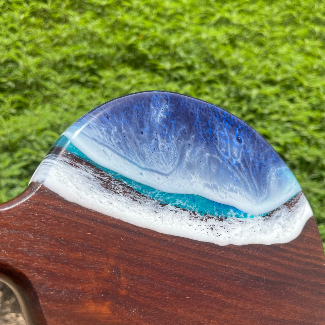 Ocean Wave Personalize Epoxy Cutting Board