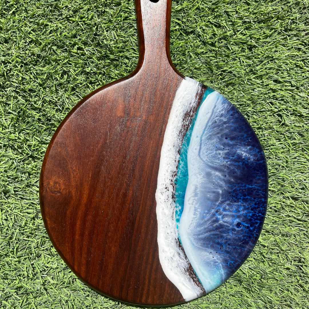 Ocean Wave Personalize Epoxy Cutting Board