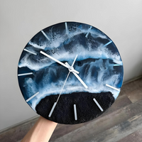 Beach Effect Resin Handmade Clock thumbnail