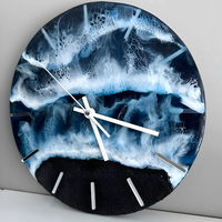 Beach Effect Resin Handmade Clock thumbnail