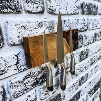 Brown Resin & Wood Magnetic Knife Holder thumbnail
