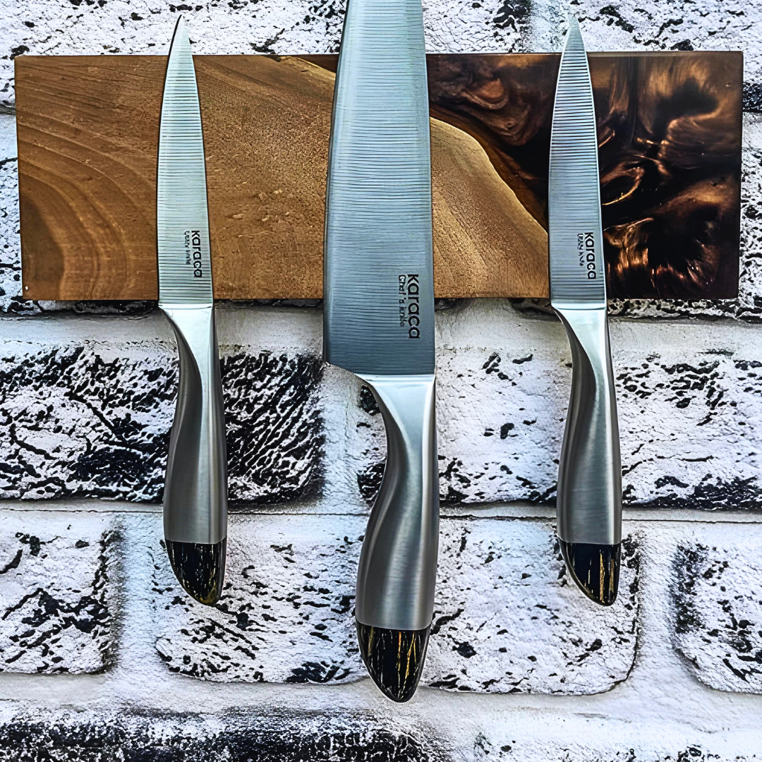 Brown Resin & Wood Magnetic Knife Holder