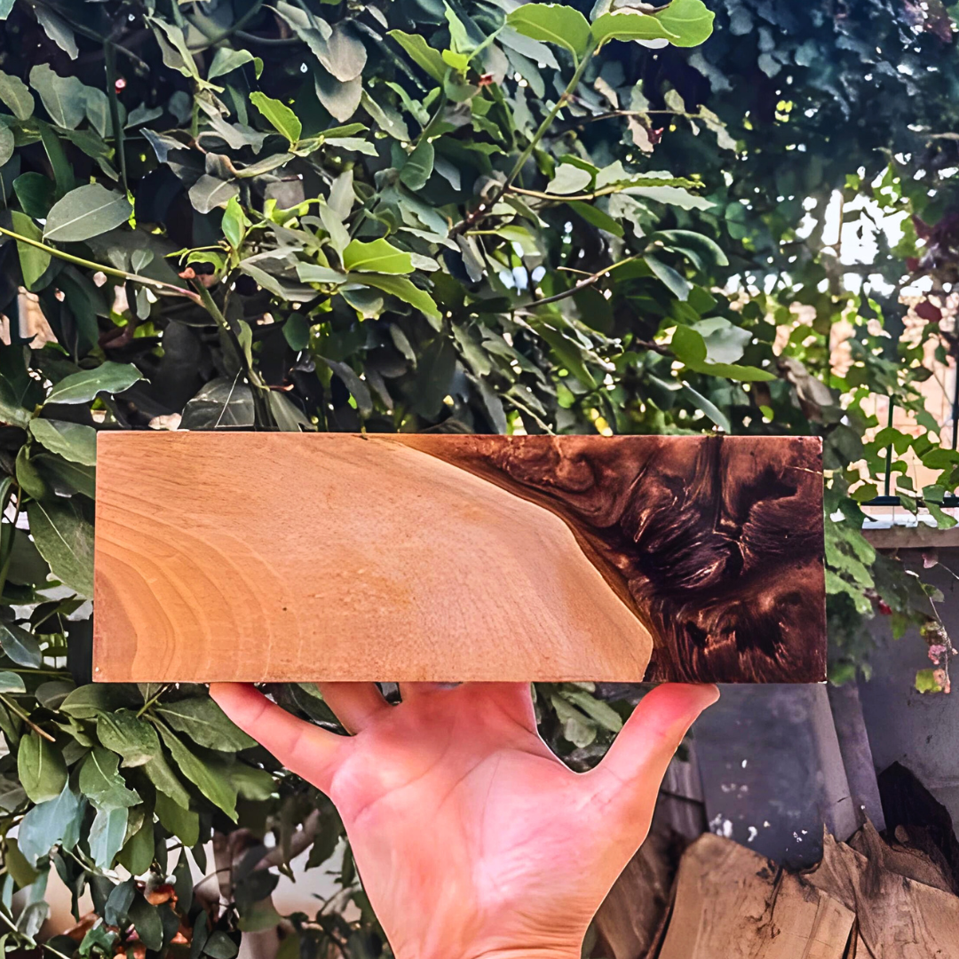 Brown Resin & Wood Magnetic Knife Holder