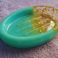 Aqua Epoxy Resin Soap Dish thumbnail