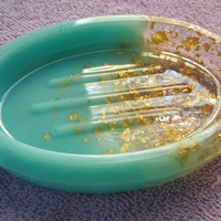 Aqua Epoxy Resin Soap Dish thumbnail