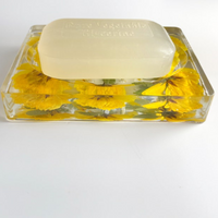 Lemon Yellow, Resin Soap tray with drain thumbnail