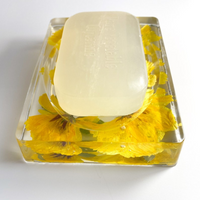 Lemon Yellow, Resin Soap tray with drain thumbnail