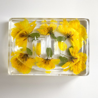 Lemon Yellow, Resin Soap tray with drain thumbnail