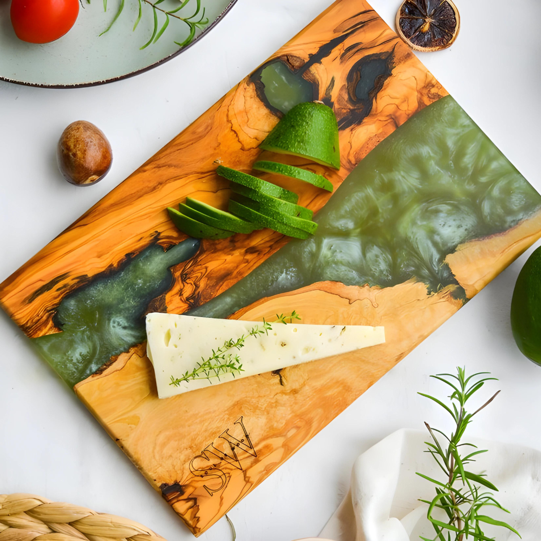 Pure Olive Wood Epoxy Charcuterie Boards