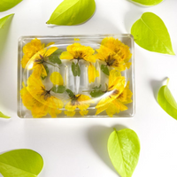Lemon Yellow, Resin Soap tray with drain thumbnail