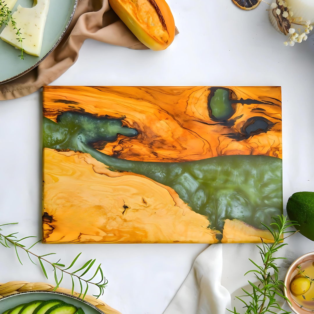 Pure Olive Wood Epoxy Charcuterie Boards