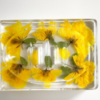 Lemon Yellow, Resin Soap tray with drain thumbnail