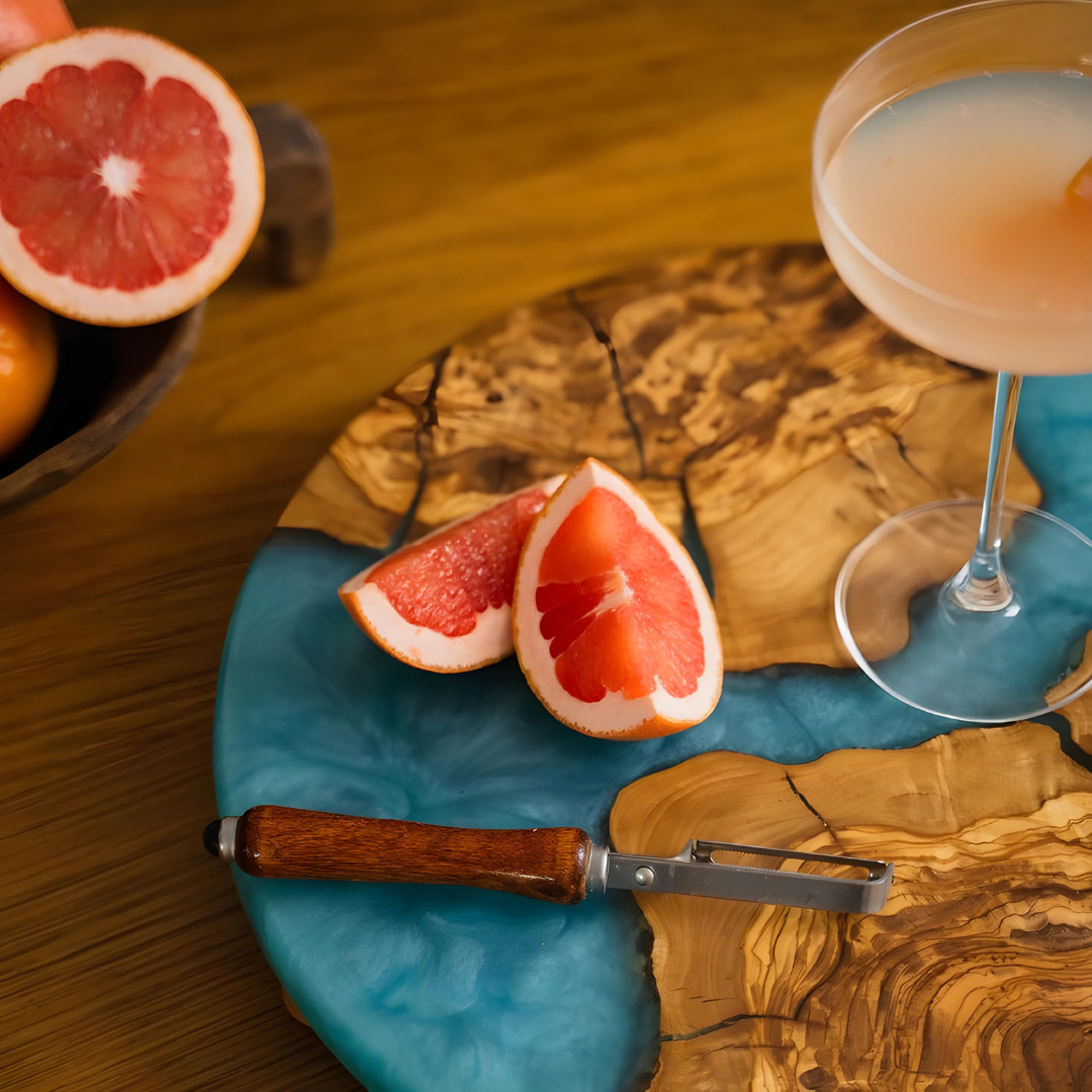 Epoxy Round Ocean Serving Board
