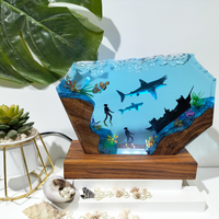 Shark Couple Resin Lamp thumbnail