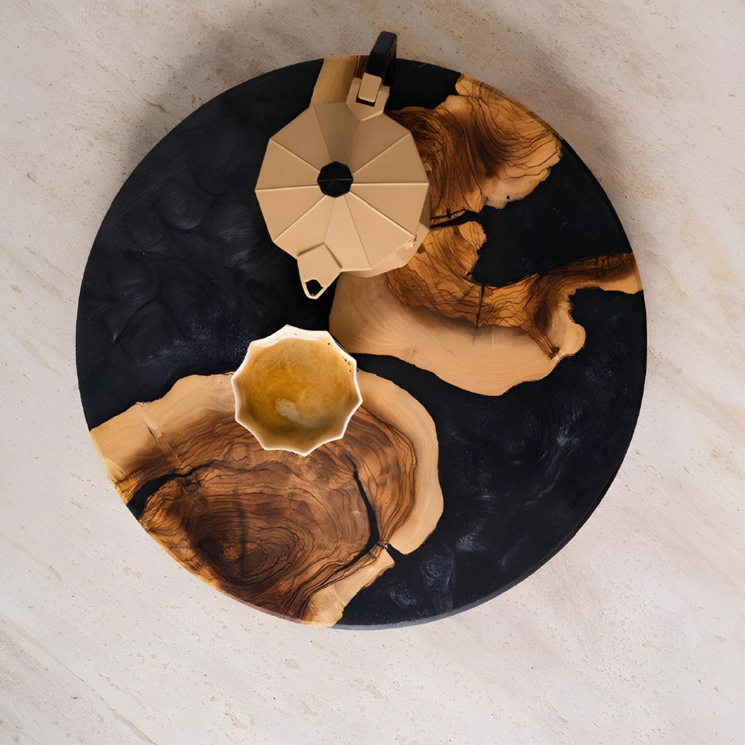 Epoxy Round Ocean Serving Board