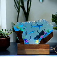 Shark Couple Resin Lamp thumbnail