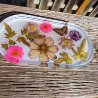 Multi Floral White Resin Jewelry Tray thumbnail