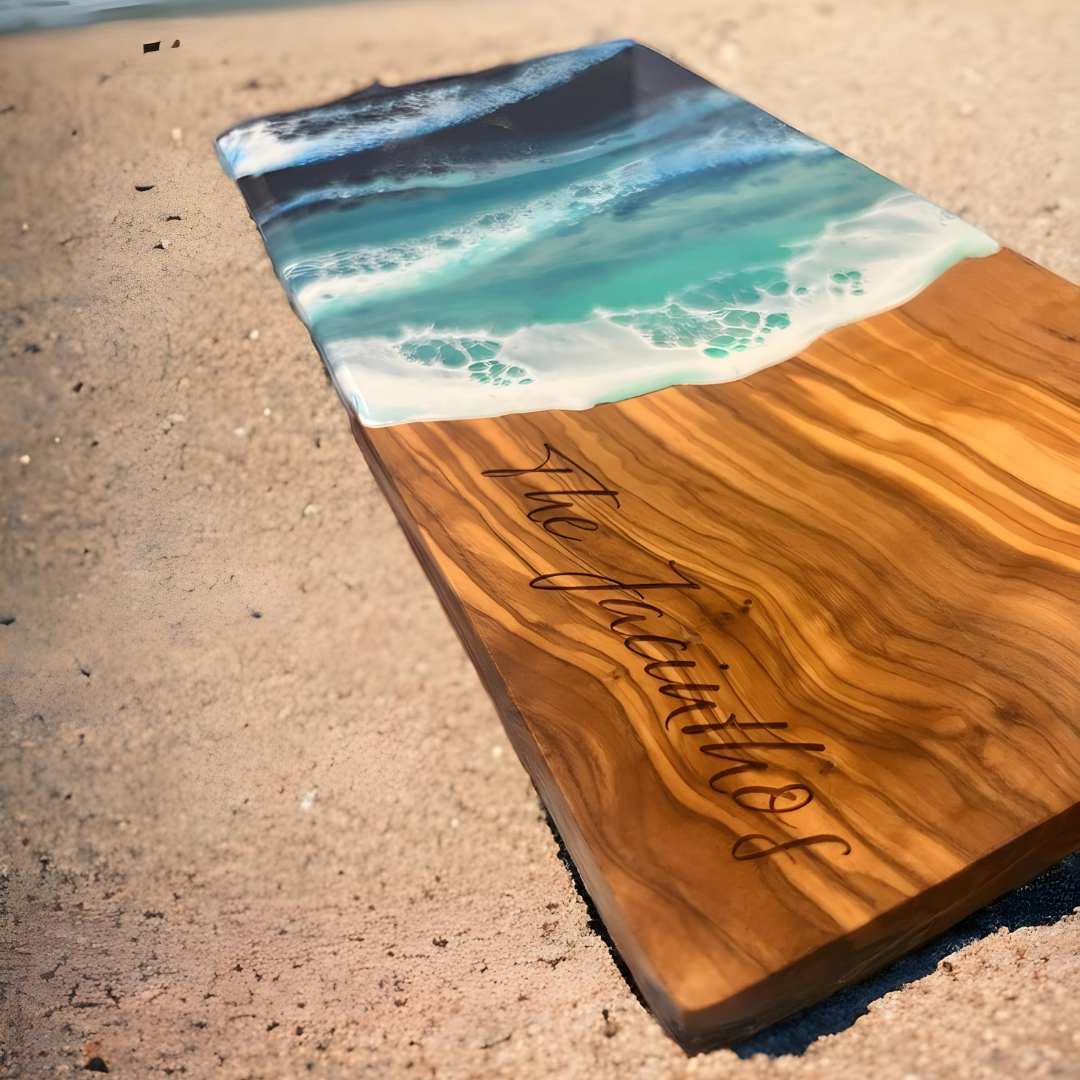 Epoxy Beach theme Serving Boards