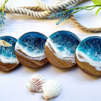 Epoxy Resin Ocean Coaster décor set thumbnail