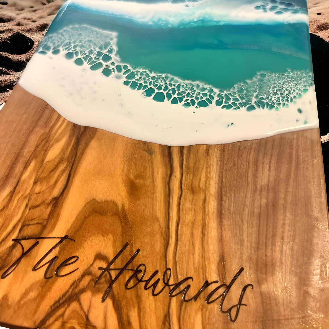 Epoxy Beach theme Serving Boards