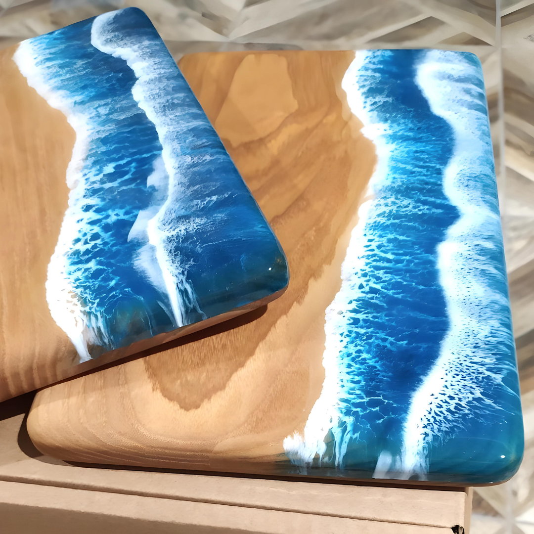 Epoxy Beach theme Serving Boards
