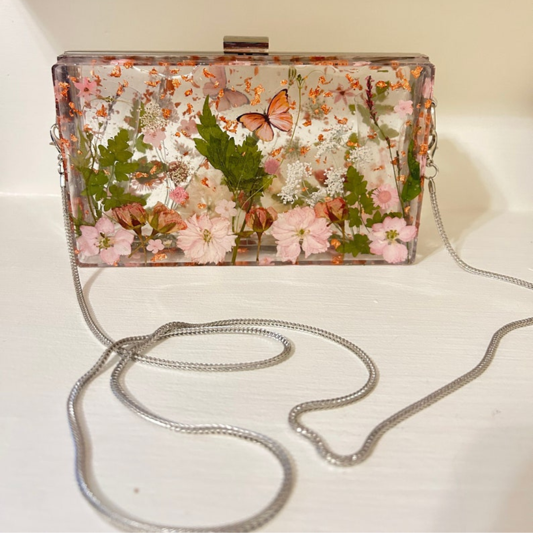 Floral Epoxy Clutch