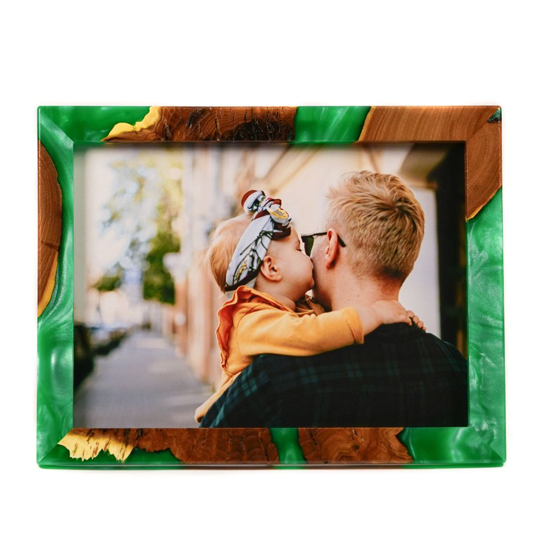 Wood&Resin Picture Frame TEMPO – Olive Green