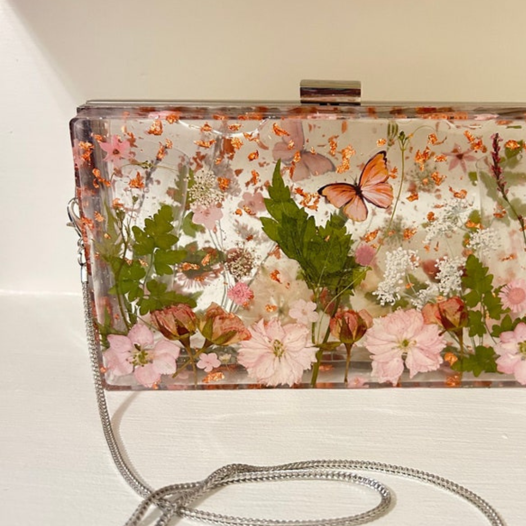 Floral Epoxy Clutch