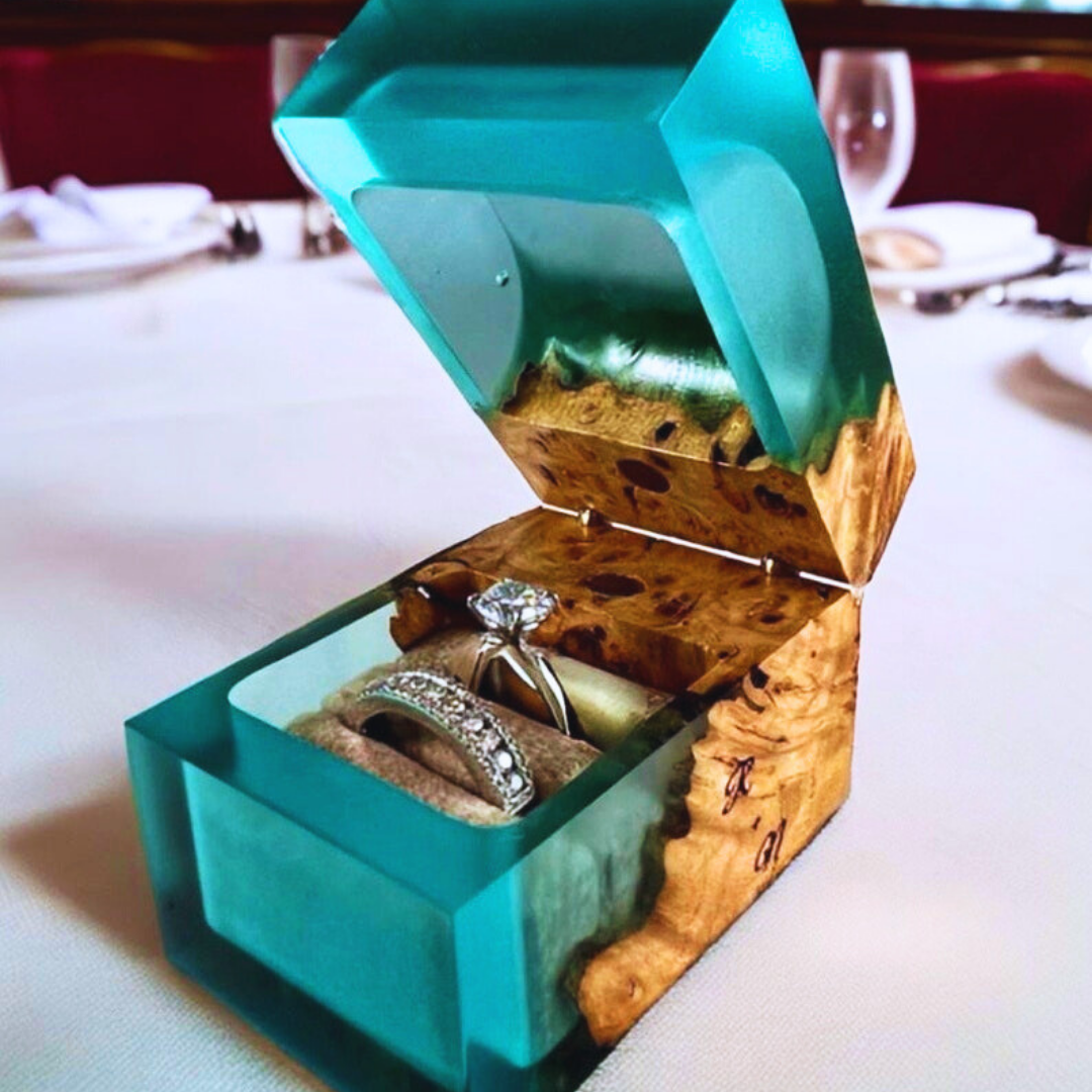 Prismatic Colors Epoxy Ring Box