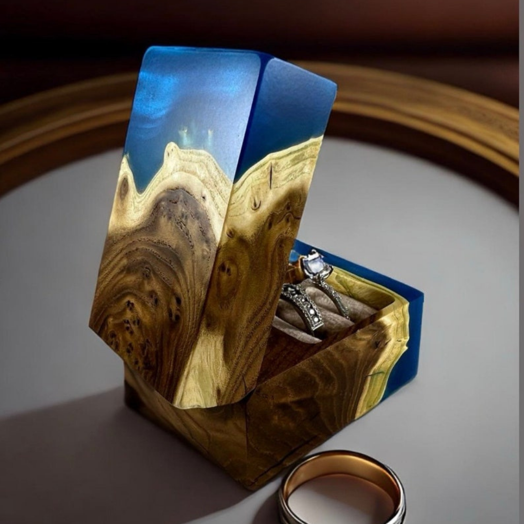 Prismatic Colors Epoxy Ring Box