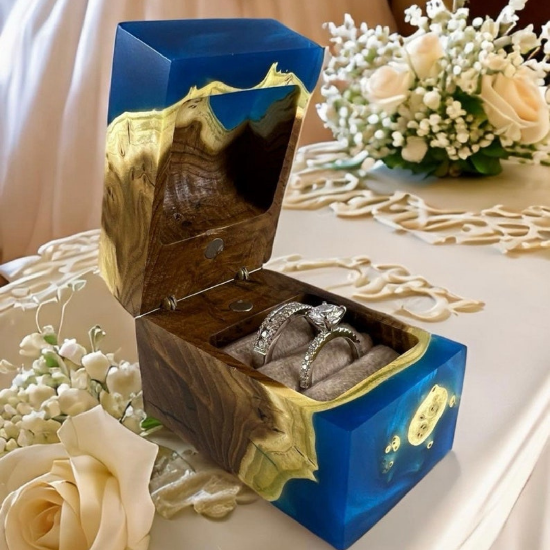 Prismatic Colors Epoxy Ring Box