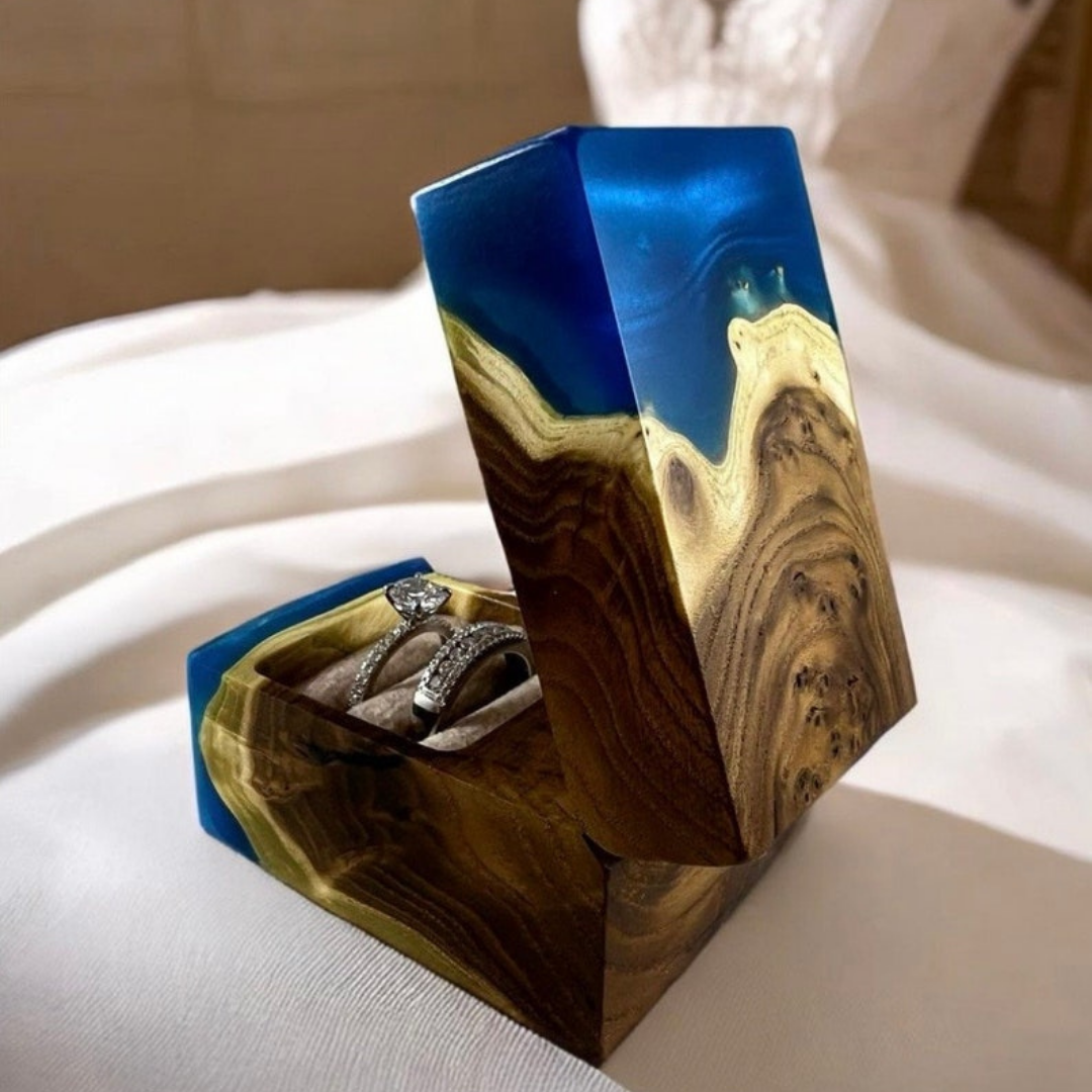 Prismatic Colors Epoxy Ring Box