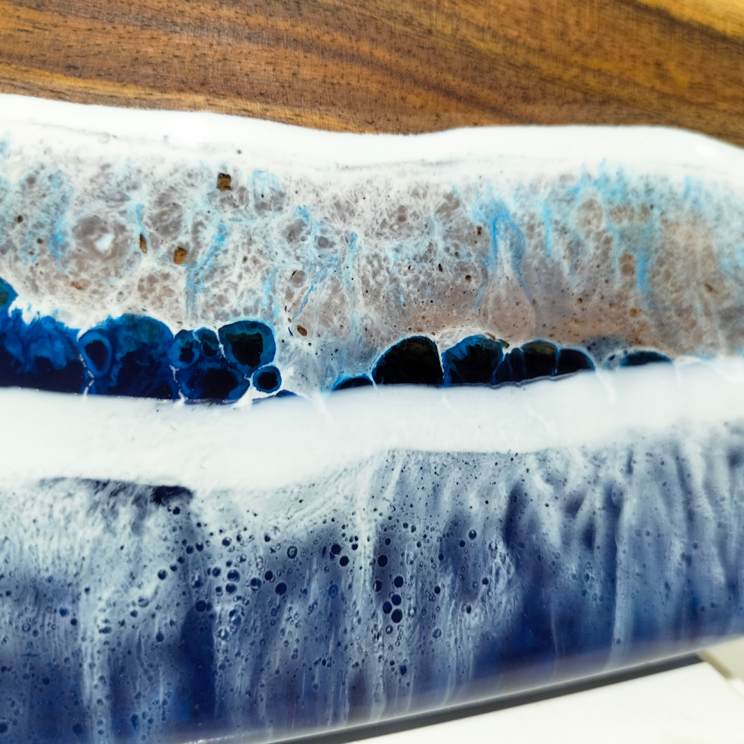 Personalized Olive Wood + Resin Serving Board