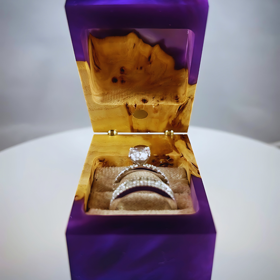 Prismatic Colors Epoxy Ring Box