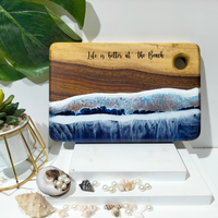 Personalized Olive Wood + Resin Serving Board thumbnail