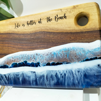 Personalized Olive Wood + Resin Serving Board thumbnail