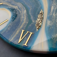 Blue Gold Resin Wall clock thumbnail