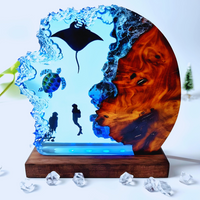 Undersea Ocean Blue Resin Lamp thumbnail