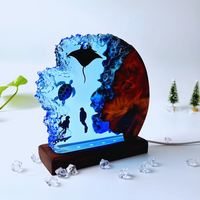 Undersea Ocean Blue Resin Lamp thumbnail