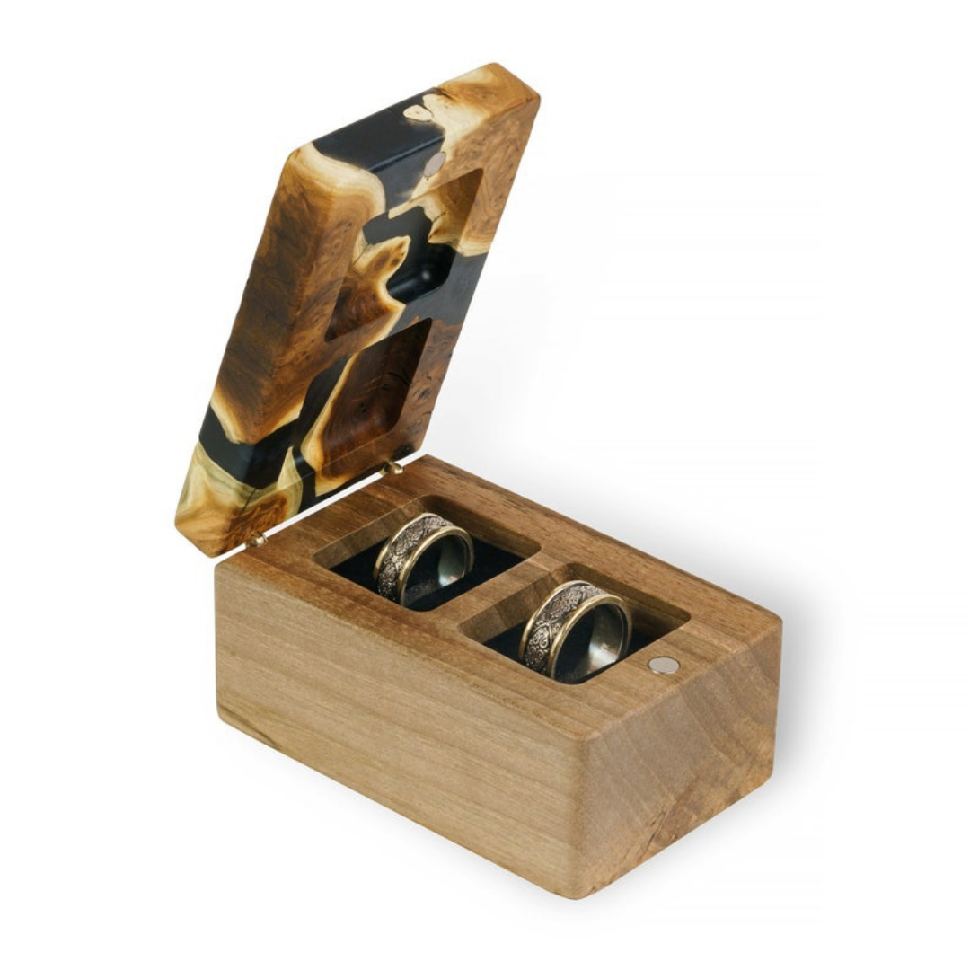 ORION - Resin & Wood Ring Box