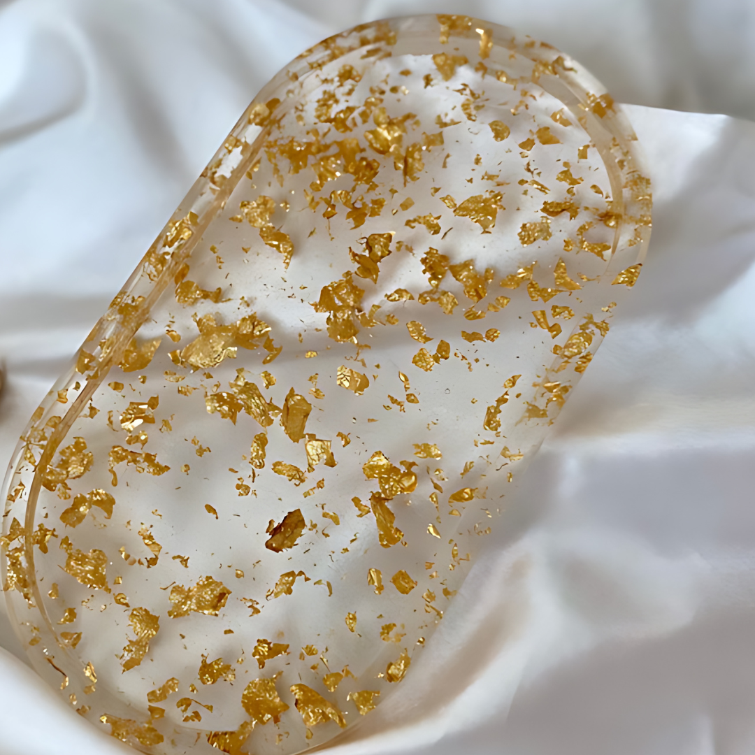 Translucent Gold Foil Epoxy Tray